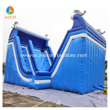2017 Aier with dolphins inflatable slide/cheap inflatable slide/adult size inflatable water slide