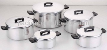 10pcs Aluminum cooking pot set - polish stock pot
