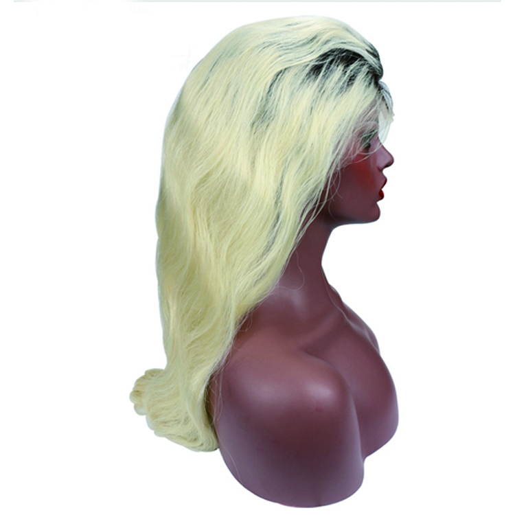 Top Quality Silky body Brazilian Hair Online Ombre Blonde Hair 1b 613 Human Hair 360 Full Lace Wig