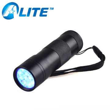 powerful super bright 12 365 - 395 nm LEDs uv ultra violet flashlight