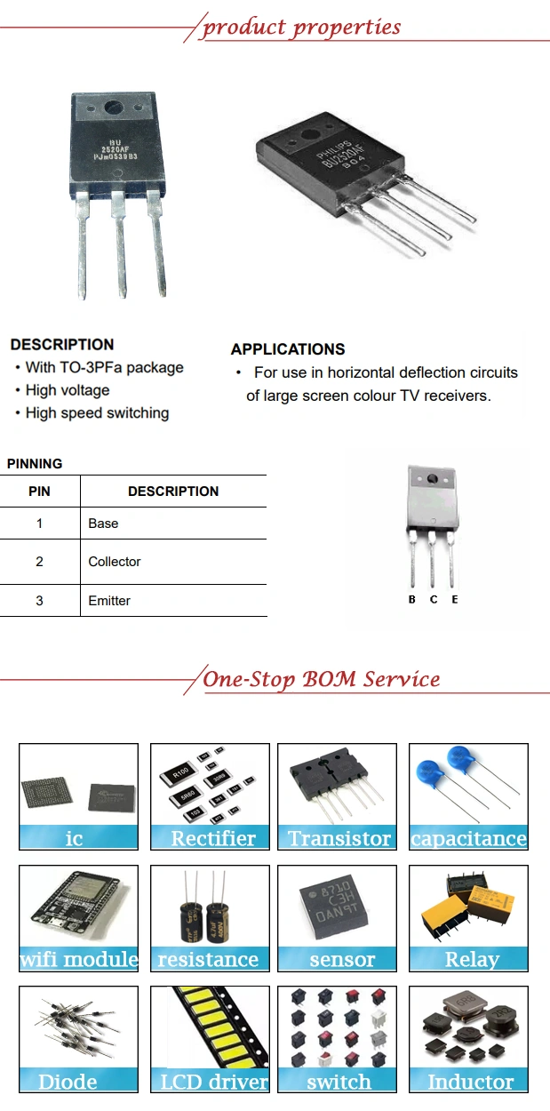 Bu2520af to-3PF Color TV Power Transistor