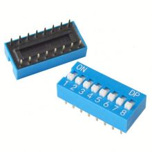 8 Position Dip Switch 2.54mm Blue Red Piano Slide Dip Switch
