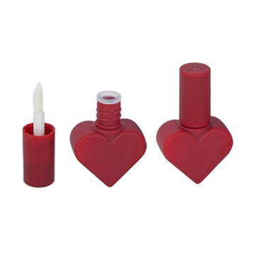 Wholesale Red Heart Shape 2ml Plastic Lipgloss Tubes