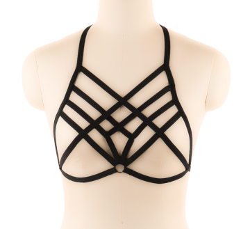 New Design Pentagram Sexy Harness Bra with Elastic Straps for Women