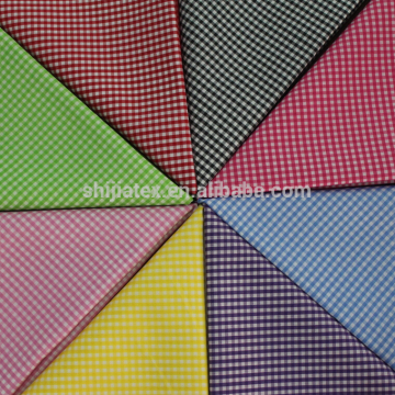 100%polyester yarn dyed small check medium check fabric