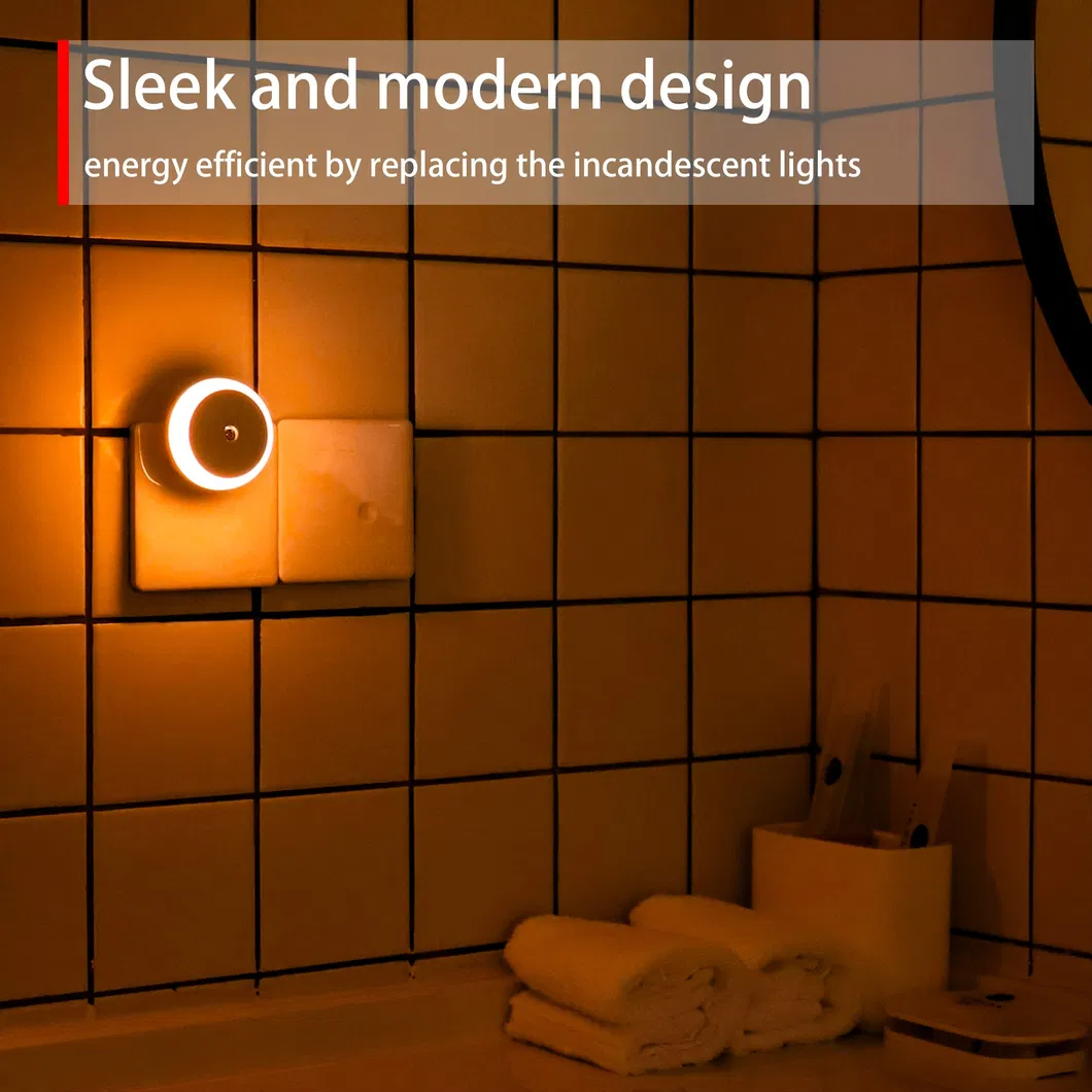 Smart White Induction Night Light with Touch Control Features