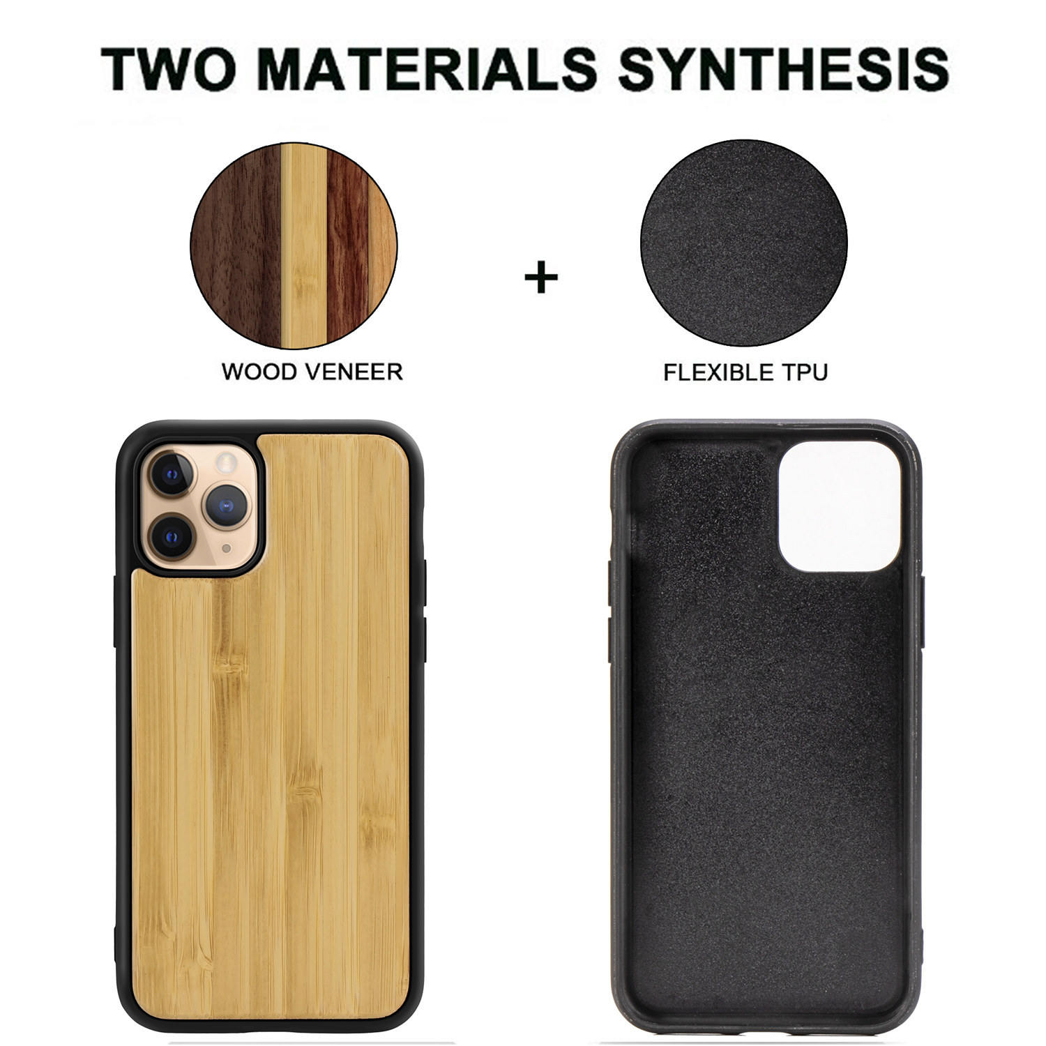 wooden+tpu mobile phone case