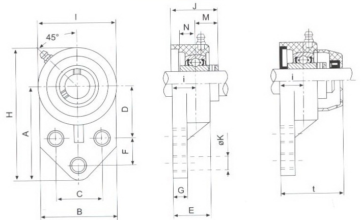 Thermoplastic Housing Bearings TP-SUCFB200 Series