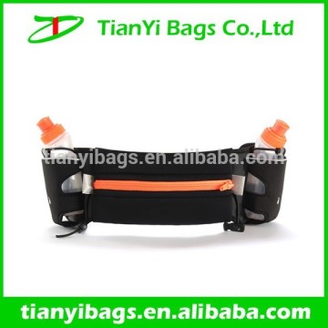 Waterproof running waist bag with water bottle,spandex running belt,elastic running bag