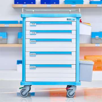 Lockable Medicine Trolley with Drawers
