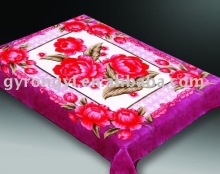 100% polyester printed &super soft raschel blanket