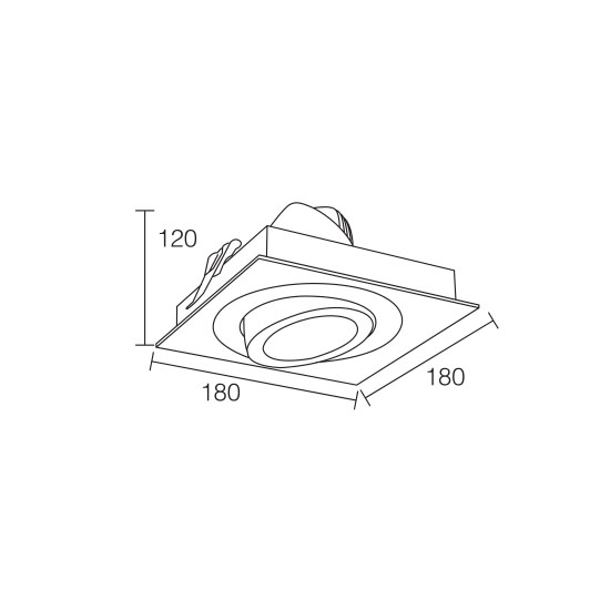 Square Decorative 30W LED DownlightofLED Downlight Kit