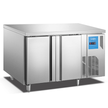2 Door Under Counter Refrigerator Stainless Steel Worktop Freezer