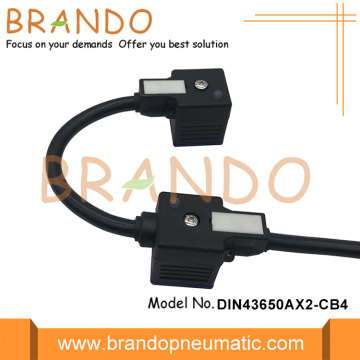 DIN43650A Double Head Molded Cable Solenoid Valve Connector