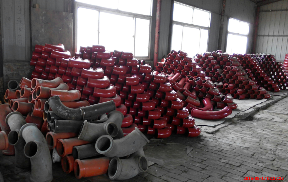 DN125 x R1000/500 x 45 Schwing Concrete Pump Pipe Bends Cast Elbow