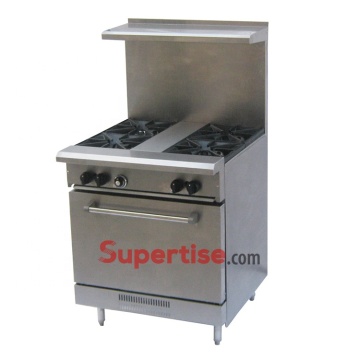 Double Range 4 Burner Stove Oven Gas Cookers Range Oven