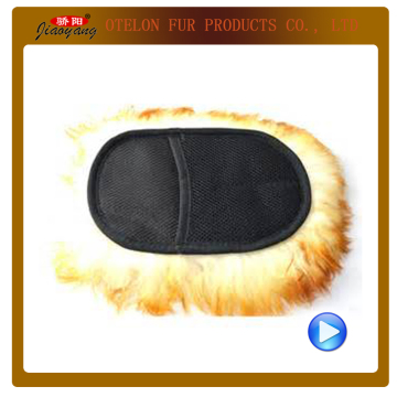 100% genuine lambskin sheepskin nerino wool wash mitt