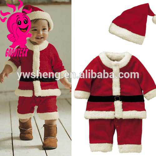 New design christmas red top with pants and Christmas hat boutique set kids clothing set for holiday