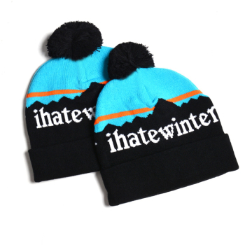 Fashion design knit custom slouch beanie hat