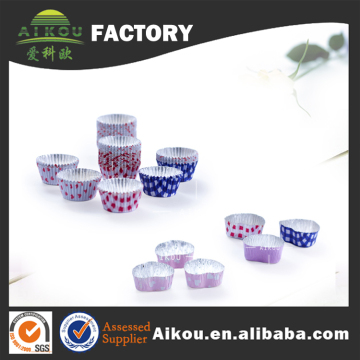 small round aluminum foil candy paper cups