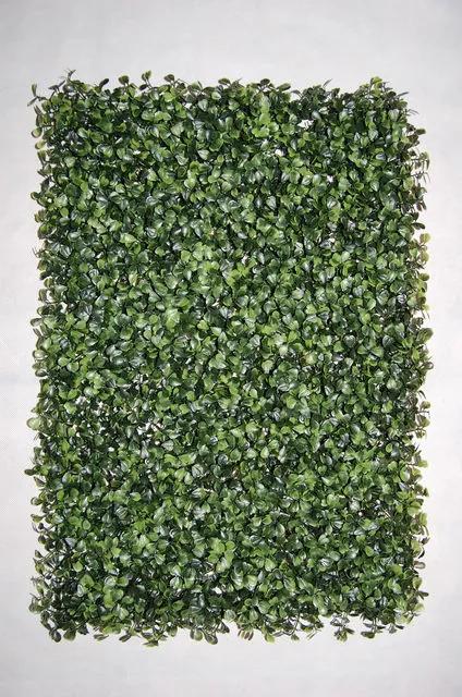 Anti UV Boxwood Green Wall Hedge Panel Artificial Flower Plant for Home Decoration with SGS Certificate (50664)