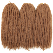 18 inch Afro Kinky Twist Hair extension crochet Marley Braiding 30strands 100gram Bulk Synthetic Hair crochet braids