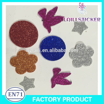 glitter die cut stickers,diy stickers