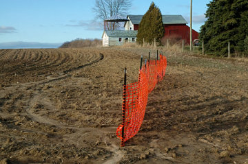 HDPE orange safety fence
