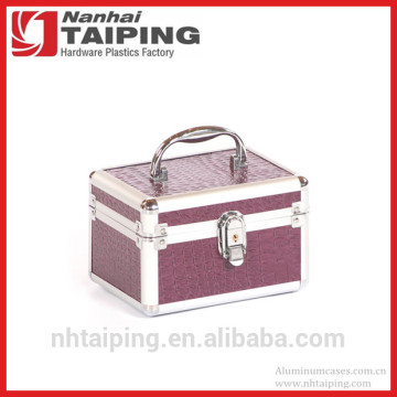 Aluminum Purple Makeup Case Mirroed Makeup Artist Train Case
