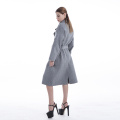 Cappotto lungo in puro cashmere grigio 100%