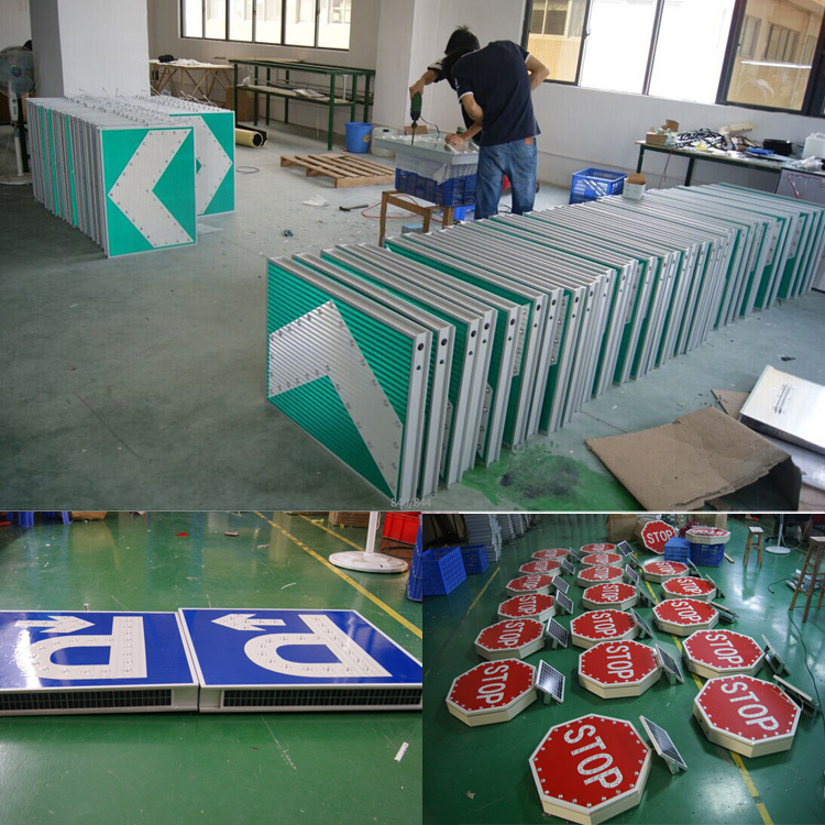 2014 China Factory Vintage Aluminum LED Solar Chevron Road Sign/ Chevron Traffic Sign / Sign Board