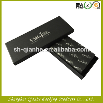 Premium black paper with silver logo tie gift packaging box