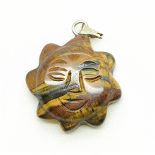 Pendentif oeil de soleil jaune Tiger