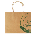 Customized Color Resealable FlatKraft Paper HandleGiftBag