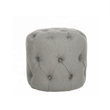 High Quality Round Stool Ottoman: Latest Design Fully Button Tufted Ottoman Stool