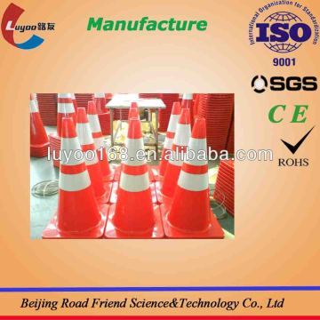 red pvc road cone