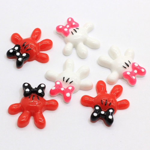 Cartoon Figure Flat Back Bowknot Shaped resin Beads Handmade Kids Toy Decor Beads Charms Room Desk Ornaments Cabochon