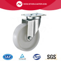 Medium Duty White PP Core Plate Swivel Total Brake PP Caster Wheels