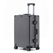 Multi-Functional Aluminum-Frame Suitcase with USB Port and Cup Holder
