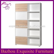 High quality modern white high gloss wooden bookshelf/new design bookshelf