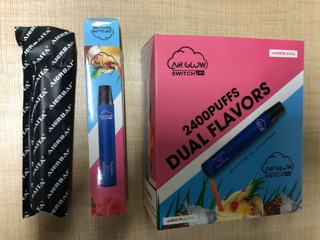 Switch Electronic Cigarette Double Flavors 2400puffs Disposable Vape Puff Double 2in 1 Disposable Vape