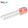 Tinggi cerah 5.2x3.8mm oval red led disebel flangeless