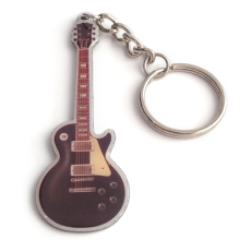 Custom Printed Guitar Shape Metal Key Chain