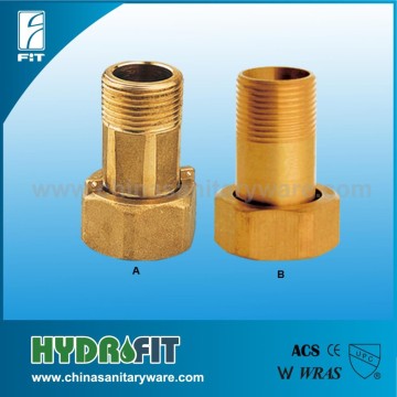 Brass water meter connection