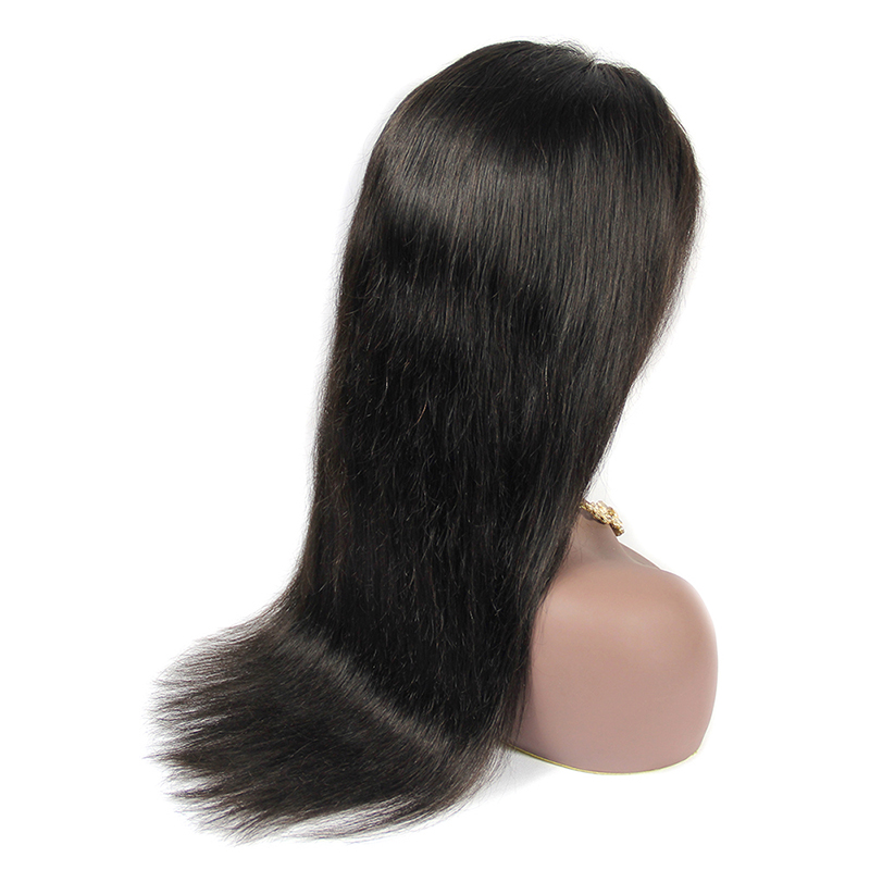 Customizable private label cuticle aligned virgin human hair wigs straight,cheap part anywhere indian hair wig full lace