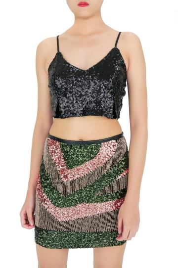 Shining Girls Sequin Skirt