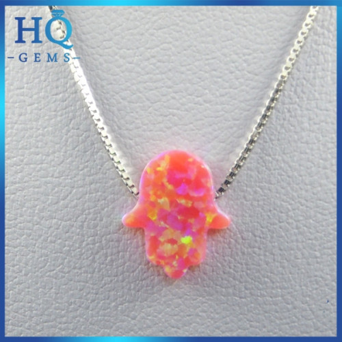 HQ hot sale 925 silver hand/hamsa opal necklace