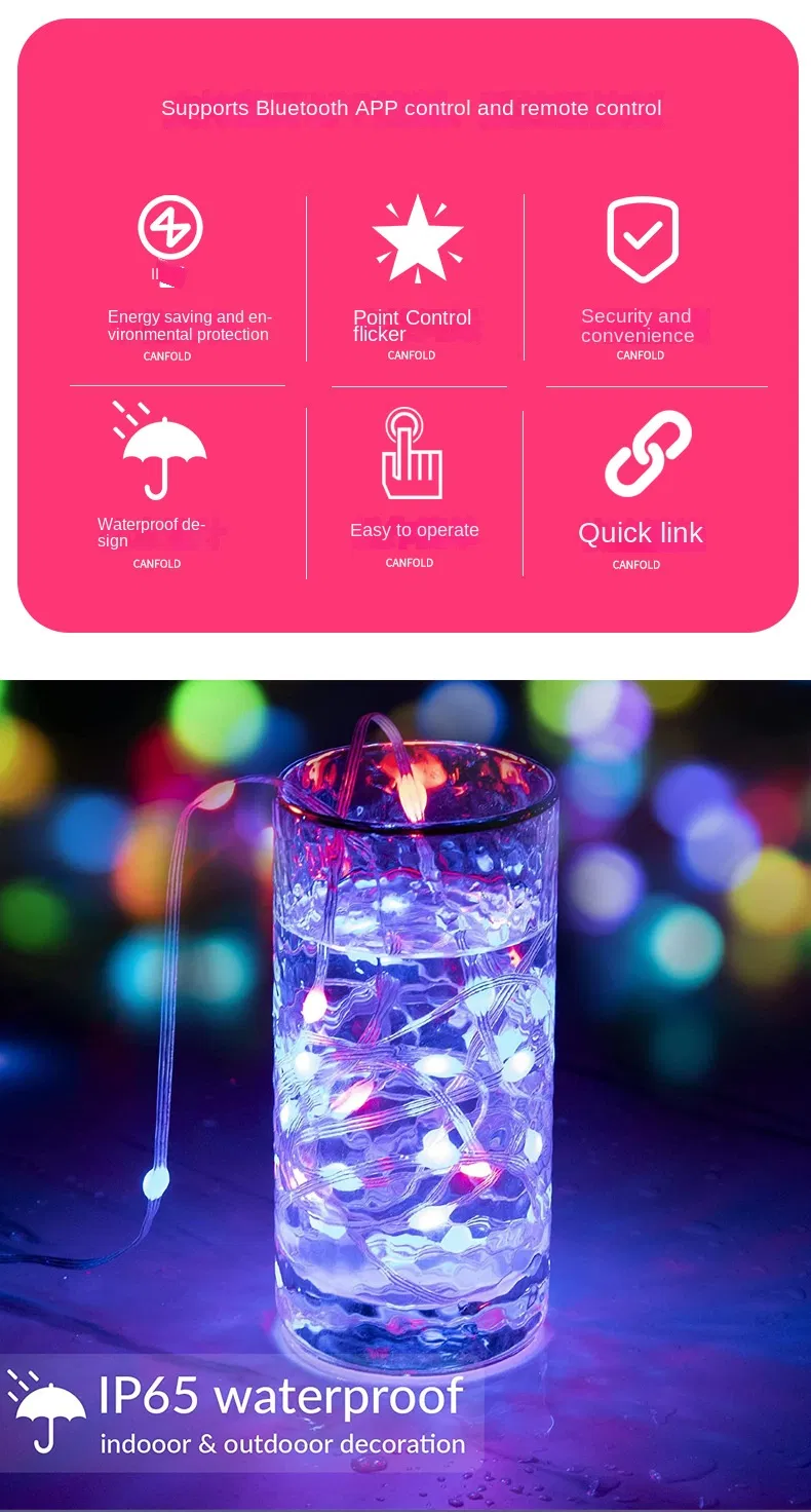 Smart RGB LED String Lights for Indoor and Outdoor Decor