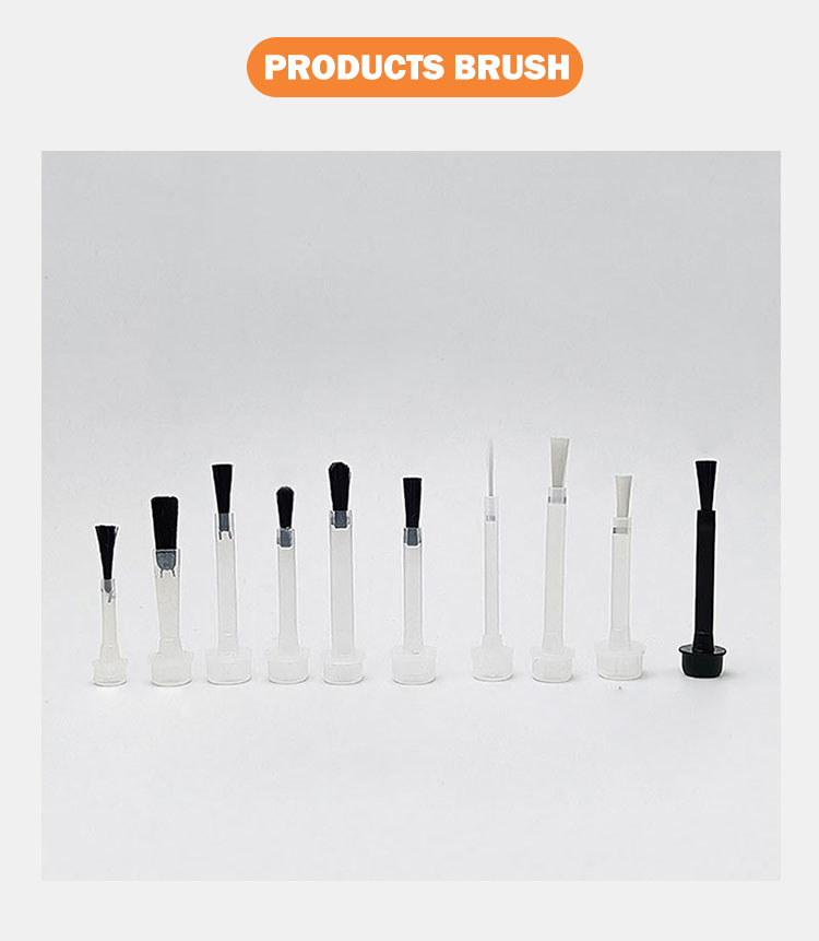 10 ml ny design nagel UV gelglasflaska fyrkantig nagellackflaska med mössa och borste