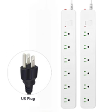 USA OEM American Electrical Extension Cord with 6 Outlets Power Strip Surge Protector